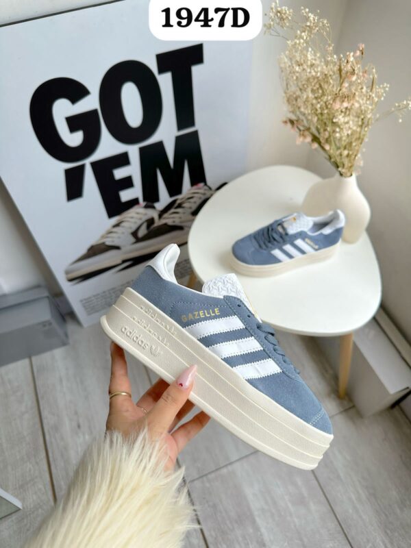 Adidas Gazelle Plataforma 1:1 Celeste