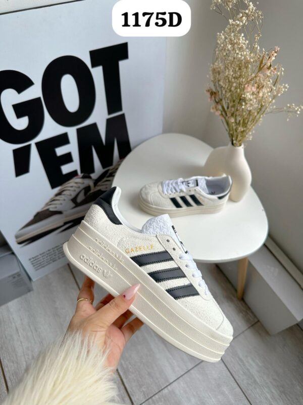 Adidas Gazelle Plataforma 1:1 Blanco