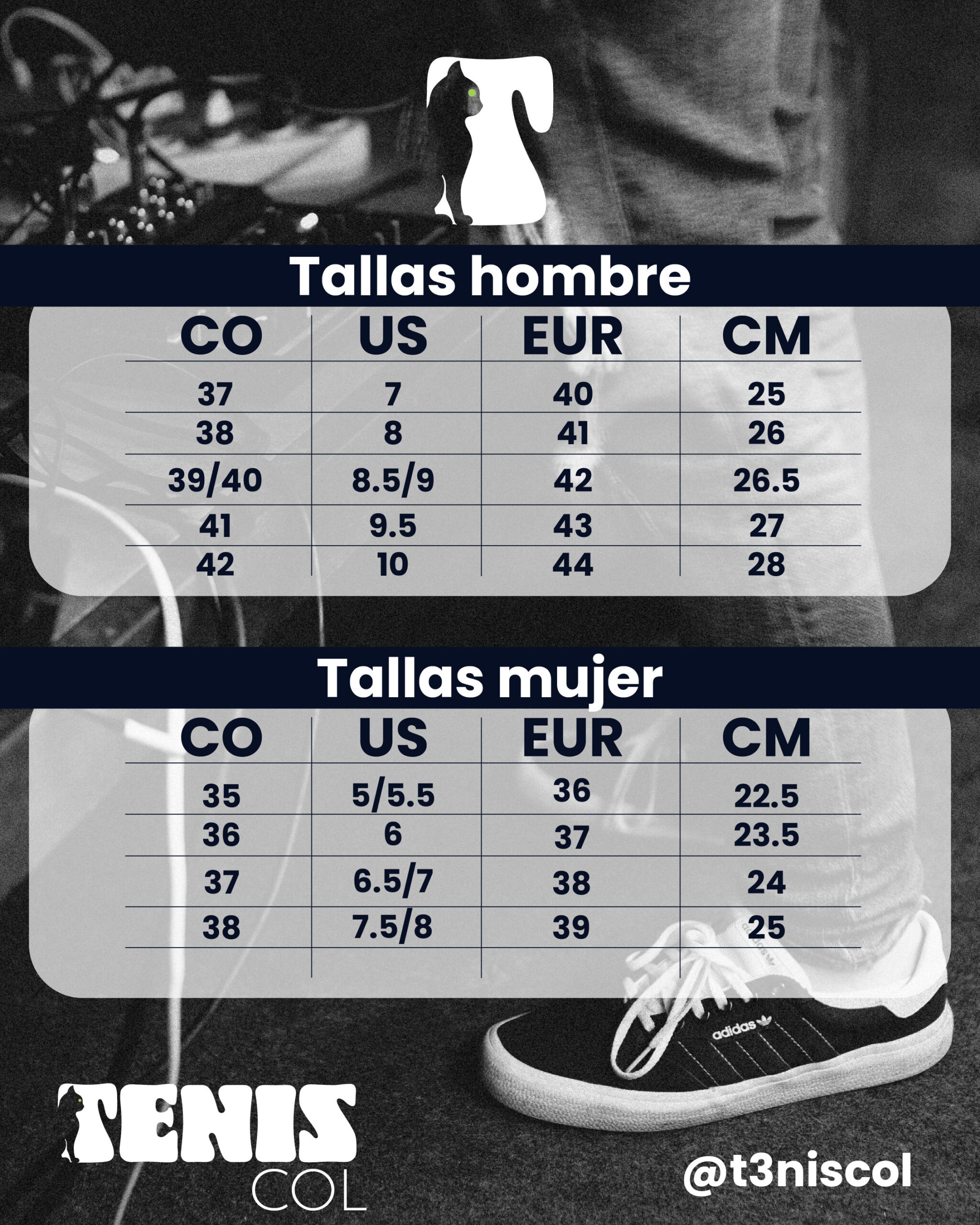 Tallas calzado